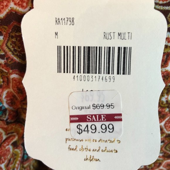 NWT Altar'd State Multicolor Floral Blouse - Picture 5 of 6